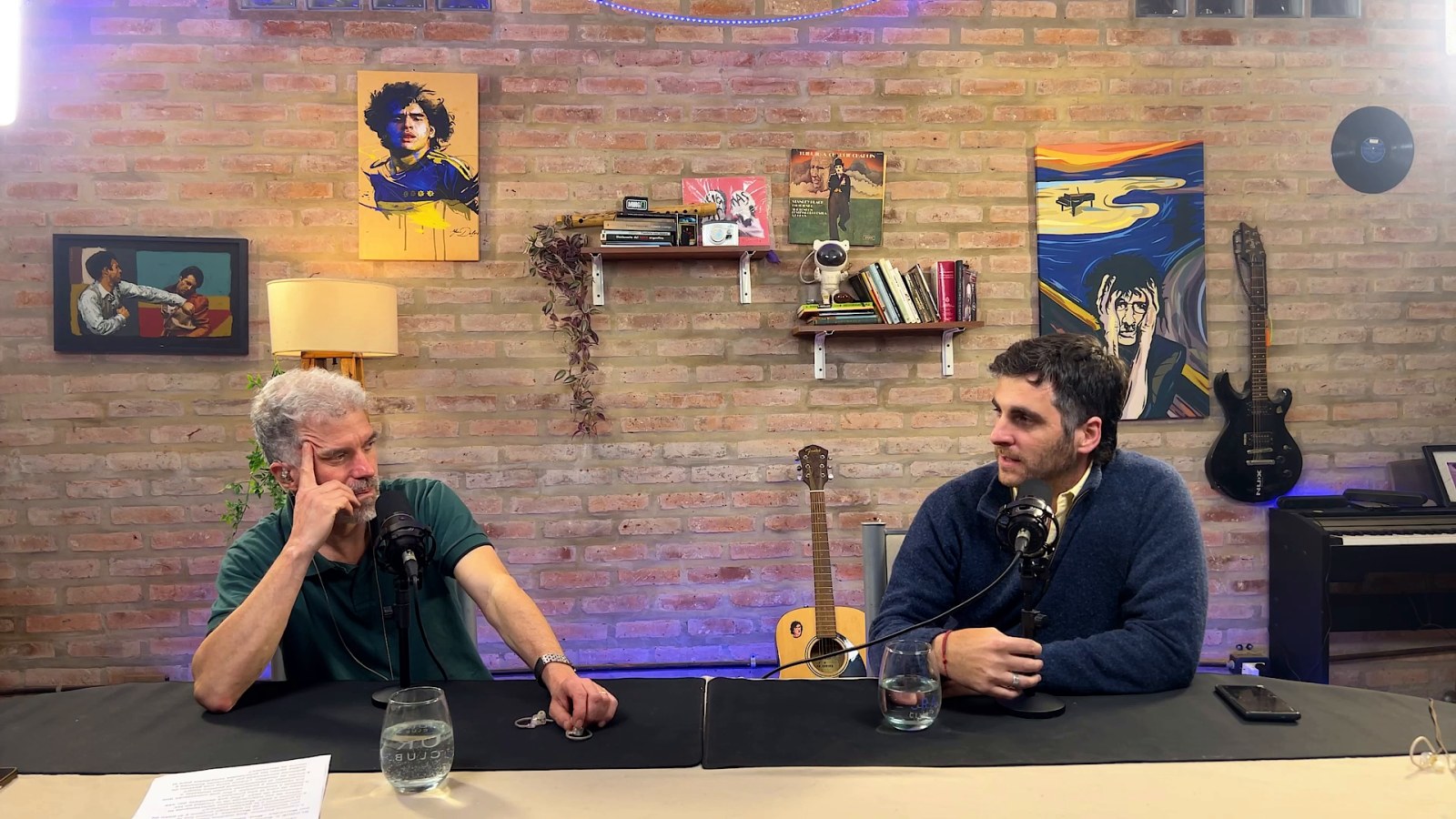 Bernardo Zubeldía y Cristian Falabella, en la mesa de Noticias Mercedinas.